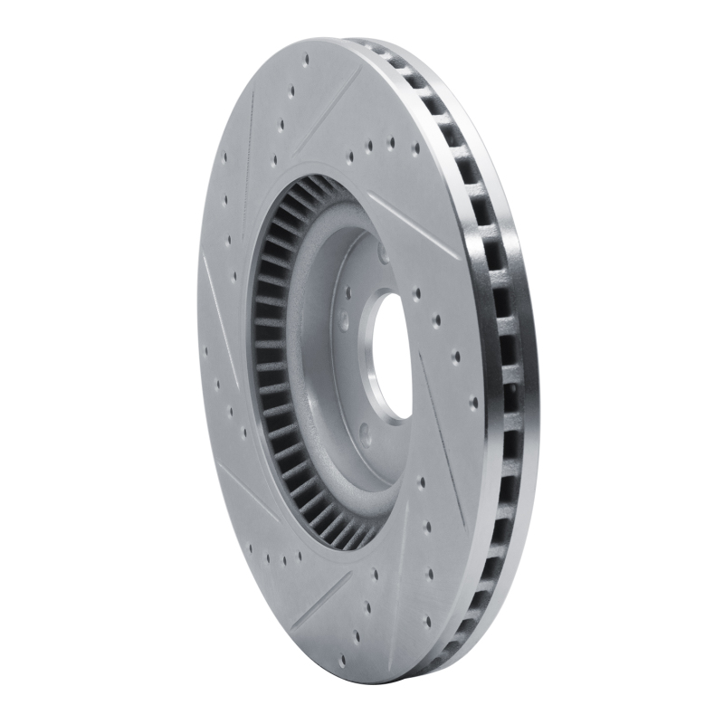 Hyundai Palisade Brake Rotor (1) - Front Right - R1 Concepts - Drilled & Slotted - Silver - `20-`25